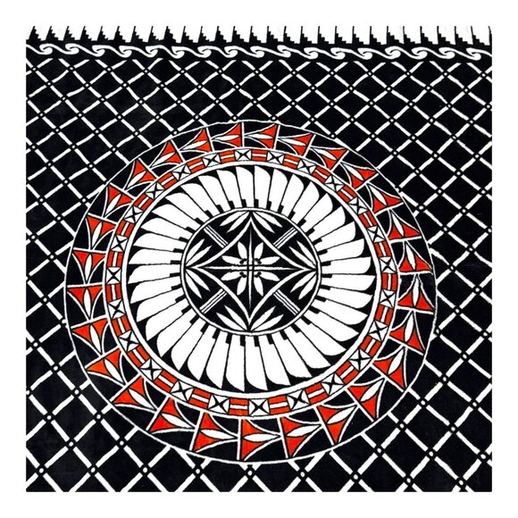 Southwest woven Black & White Tribal Throw Blanket Geometric Design Fringe Edges - Picture 2 of 4